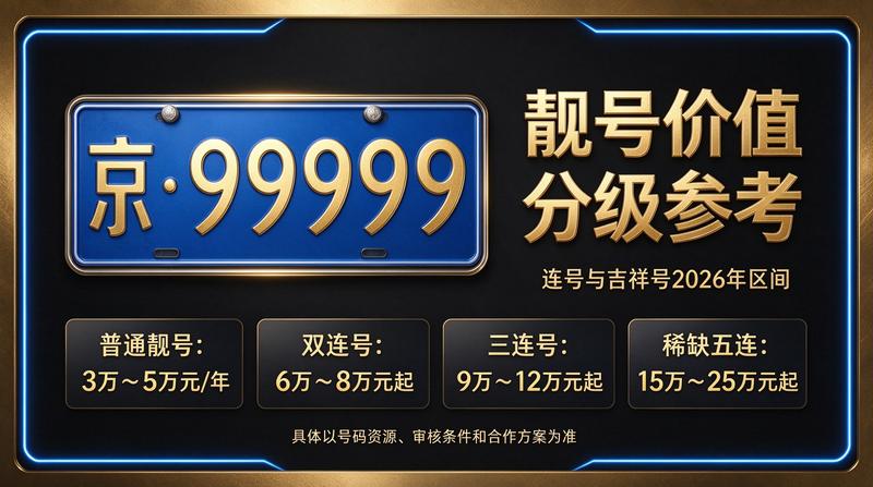 2026年闲置北京租牌照价格明细表示意图